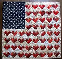 Flag Quilt with Hearts 202//194